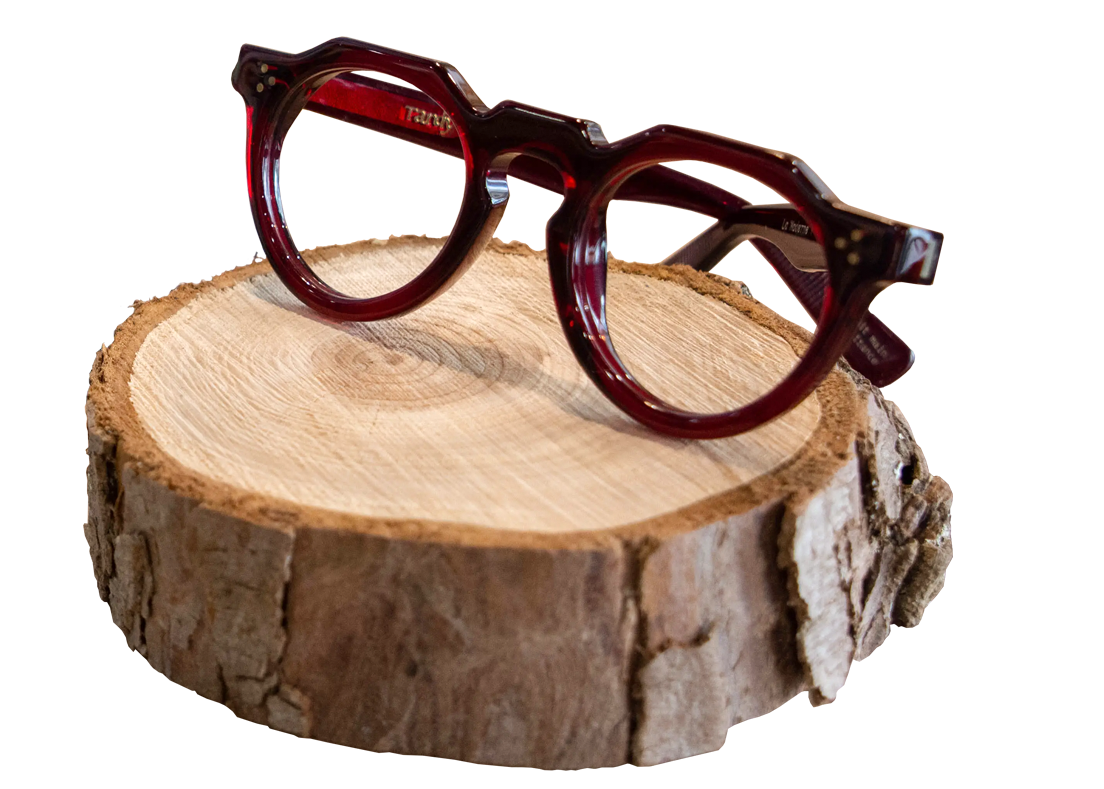 lunette sur support en bois
